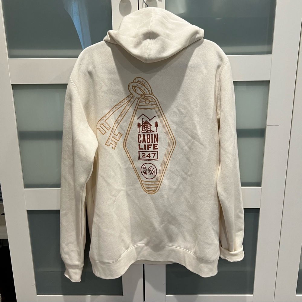Eamon and Bec cabin sweatshirt